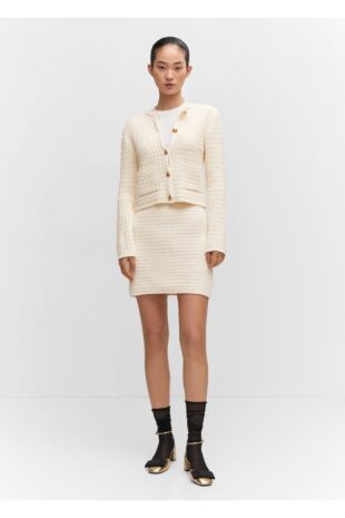 دامن سفید زنانه مانگو 57083815