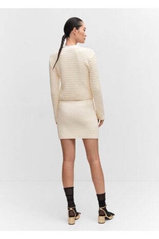 دامن سفید زنانه مانگو 57083815