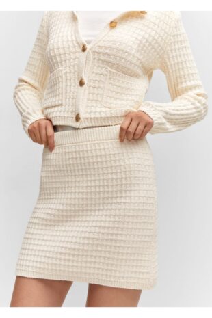 دامن سفید زنانه مانگو 57083815