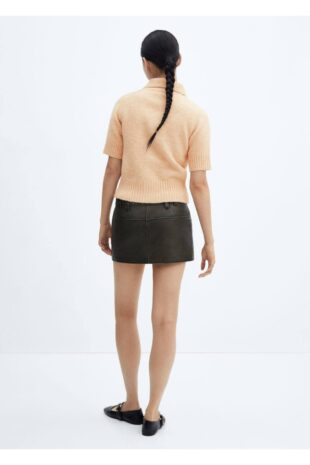 بافت بژ زنانه مانگو 57045795