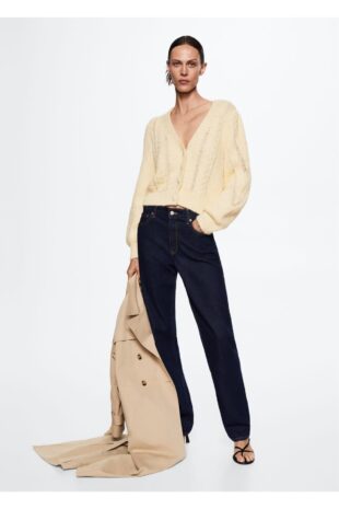 ژاکت بژ زنانه مانگو 37005963