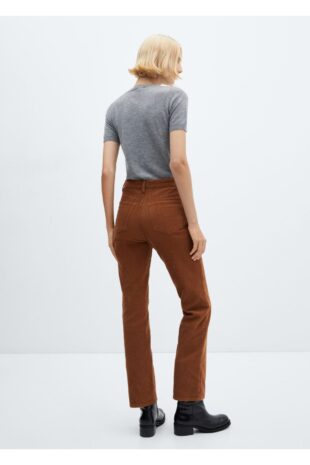 جین نارنجی فاق نرمال زنانه مانگو 57097721