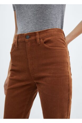 جین نارنجی فاق نرمال زنانه مانگو 57097721