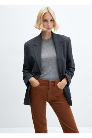 جین نارنجی فاق نرمال زنانه مانگو 57097721