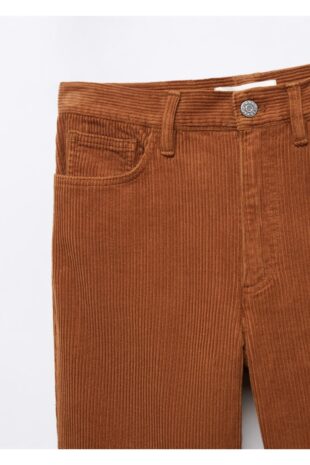 جین نارنجی فاق نرمال زنانه مانگو 57097721