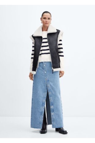 بافت لاجورد زنانه مانگو 57057724