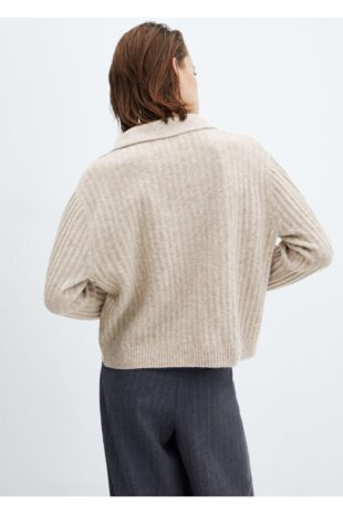 بافت بژ زنانه مانگو 57005799