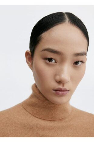 بافت قهوه ای زنانه مانگو 57005802