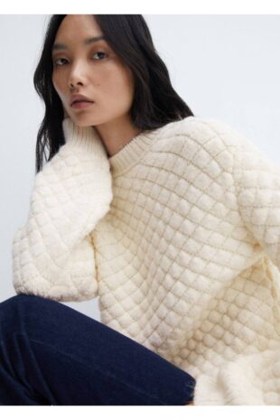 بافت سفید زنانه مانگو 57007759