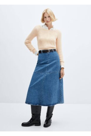 بافت بژ زنانه مانگو 57086727