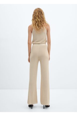 شلوار طلایی فاق نرمال زنانه مانگو 57047717