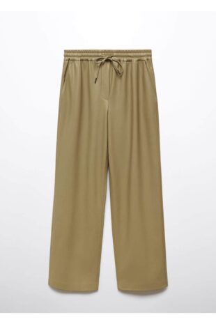 شلوار سبز فاق نرمال زنانه مانگو 57076712