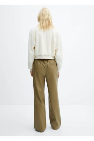 شلوار سبز فاق نرمال زنانه مانگو 57076712