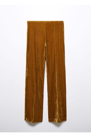 شلوار زرد فاق نرمال زنانه مانگو 57077741