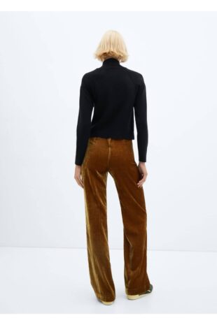 شلوار زرد فاق نرمال زنانه مانگو 57077741