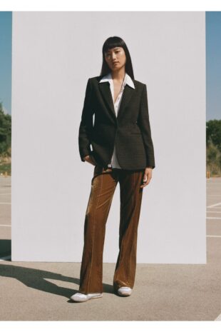 شلوار زرد فاق نرمال زنانه مانگو 57077741