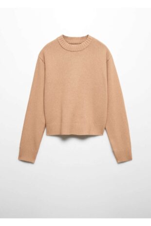 بافت قهوه ای زنانه مانگو 57007739