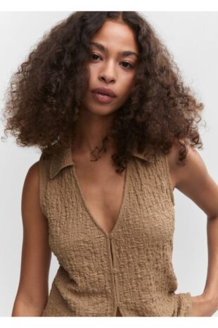 کت قهوه ای زنانه مانگو 57010277