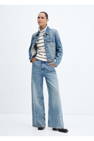 بافت لاجورد زنانه مانگو 57017725