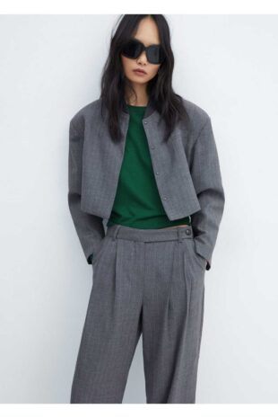 بافت سبز زنانه مانگو 57034407