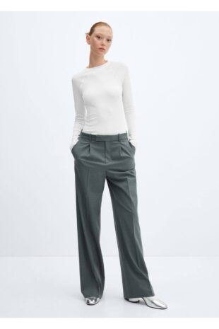 تی شرت سفید زنانه مانگو 57037755