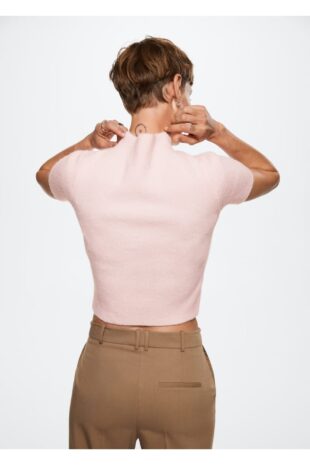 تی شرت صورتی زنانه مانگو 37053847