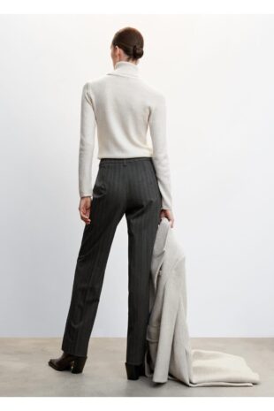 شلوار خاکستری زنانه مانگو 37049805