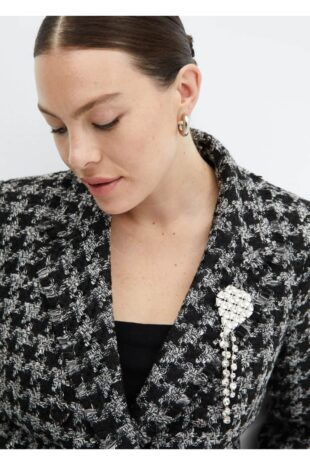 کت خاکستری زنانه مانگو 57098278