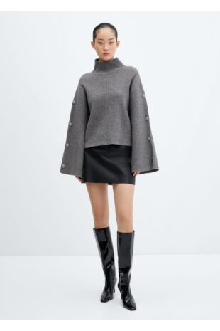 بافت خاکستری زنانه مانگو 57007769