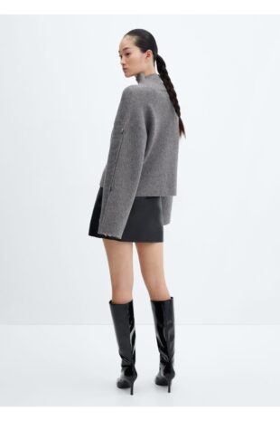 بافت خاکستری زنانه مانگو 57007769