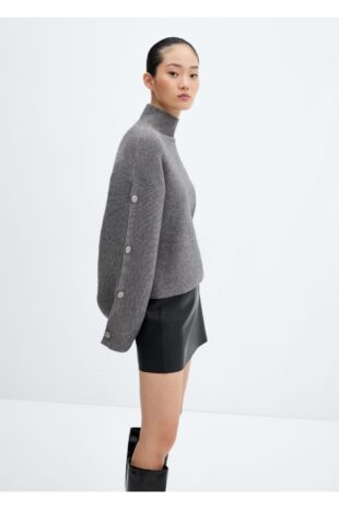 بافت خاکستری زنانه مانگو 57007769