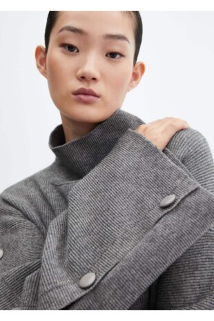 بافت خاکستری زنانه مانگو 57007769