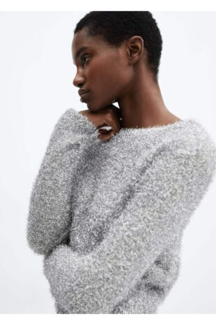 بافت نقره اي زنانه مانگو 57029094