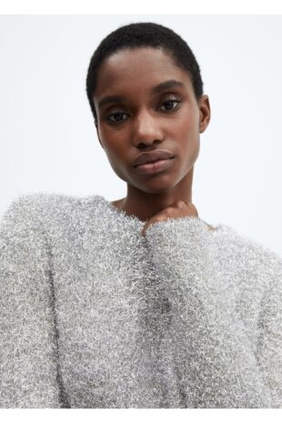 بافت نقره اي زنانه مانگو 57029094