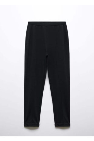 شلوار سیاه فاق نرمال زنانه مانگو 57064404