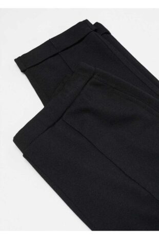 شلوار سیاه فاق نرمال زنانه مانگو 57064404