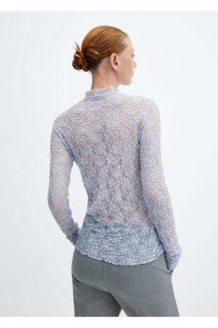 تی شرت آبی زنانه مانگو 57028280