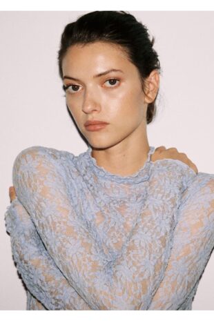 تی شرت آبی زنانه مانگو 57028280