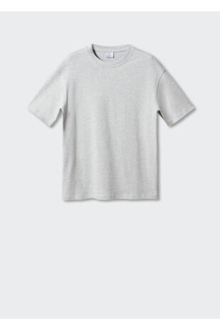 تی شرت خاکستری مردانه مانگو 57040801