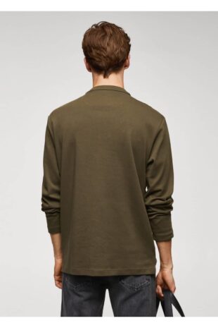 تی شرت خاکی مردانه مانگو 57024407