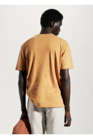 تی شرت زرد مردانه مانگو 57010804
