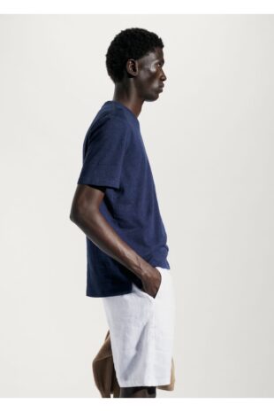 تی شرت آبی مردانه مانگو 57010804