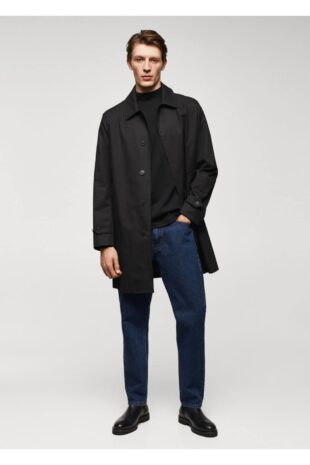 تی شرت سیاه مردانه مانگو 57077739