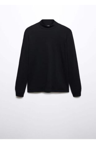 تی شرت سیاه مردانه مانگو 57077739