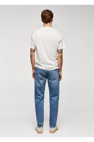 تی شرت سفید مردانه مانگو 57024432