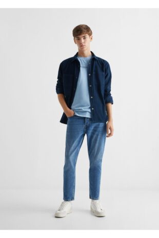 پیراهن بژ مردانه مانگو 57074030