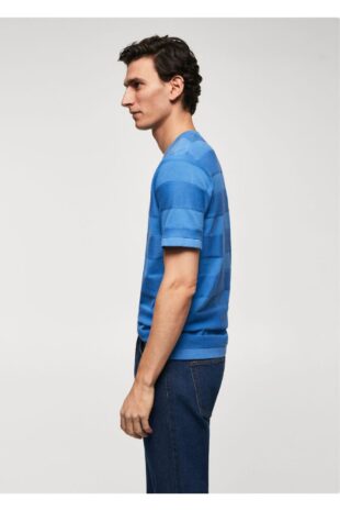 تی شرت آبی مردانه مانگو 47077850