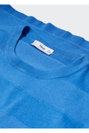 تی شرت آبی مردانه مانگو 47077850