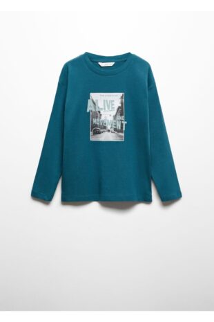 تی شرت آبی پسرانه مانگو 57087746