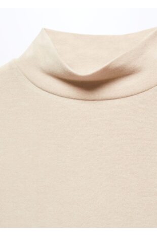 تی شرت بژ زنانه مانگو 57028276